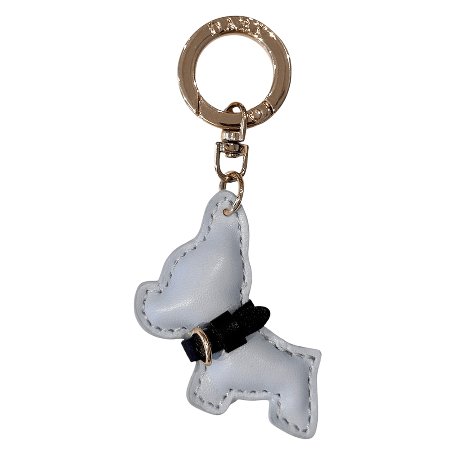DARK Puppy Bag Charm Cool Blue & Chocolate Brown