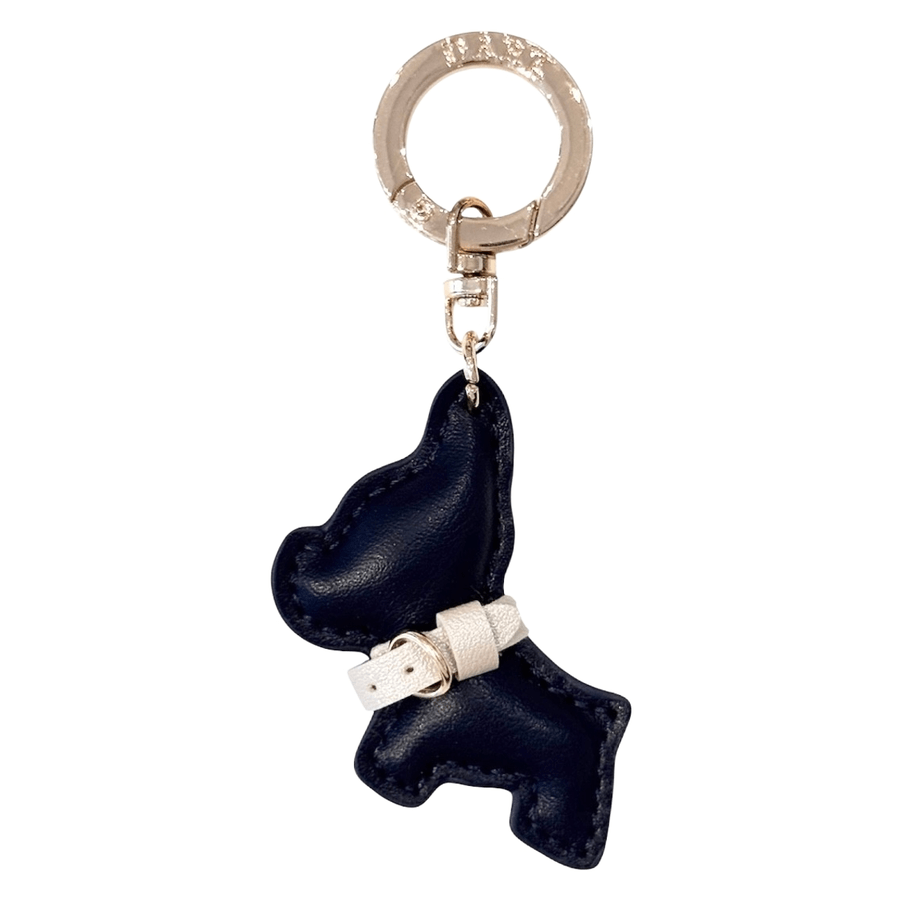 DARK Puppy Bag Charm Navy Blue & Sparkled Sand