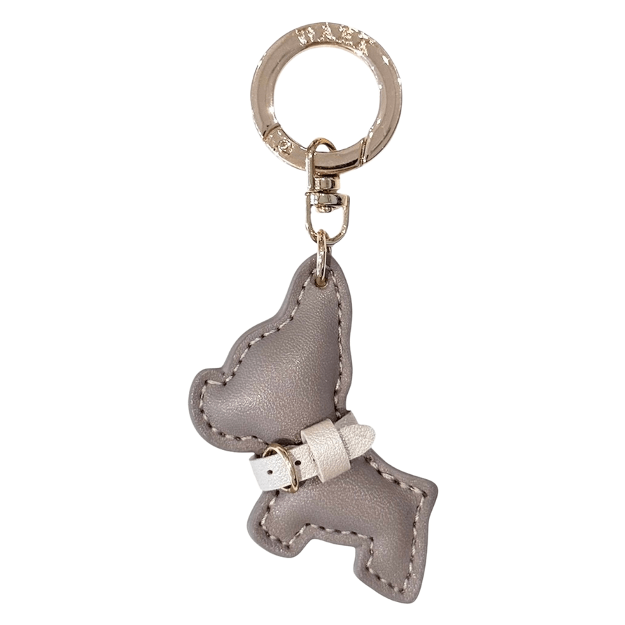 DARK Puppy Bag Charm Warm Taupe & Sparkled Sand