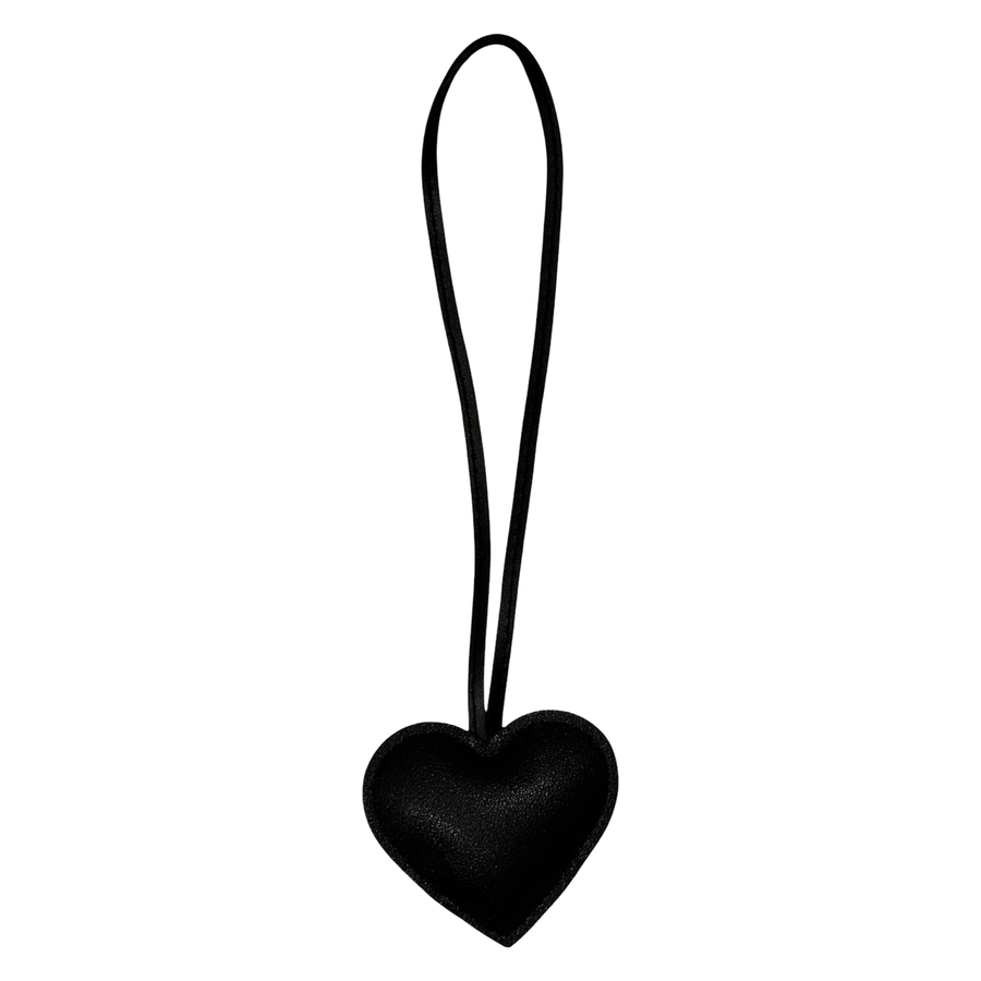 DARK Heart Bag Charm Black