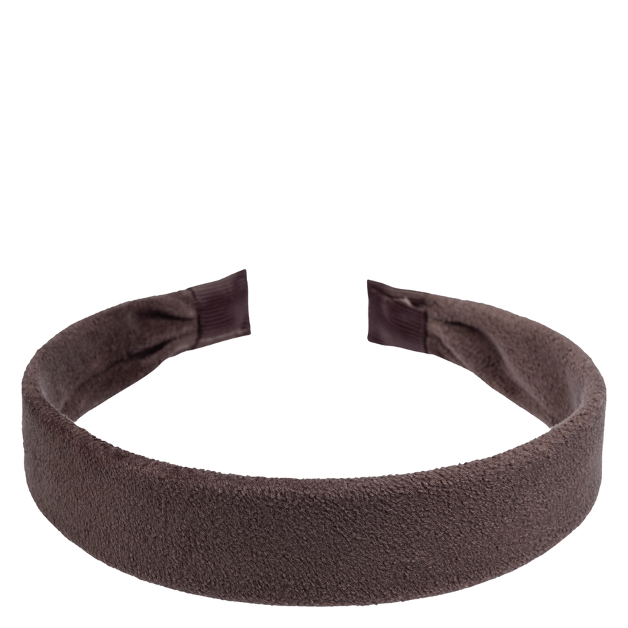 DARK Velvet Hair Band Chocolate Brown