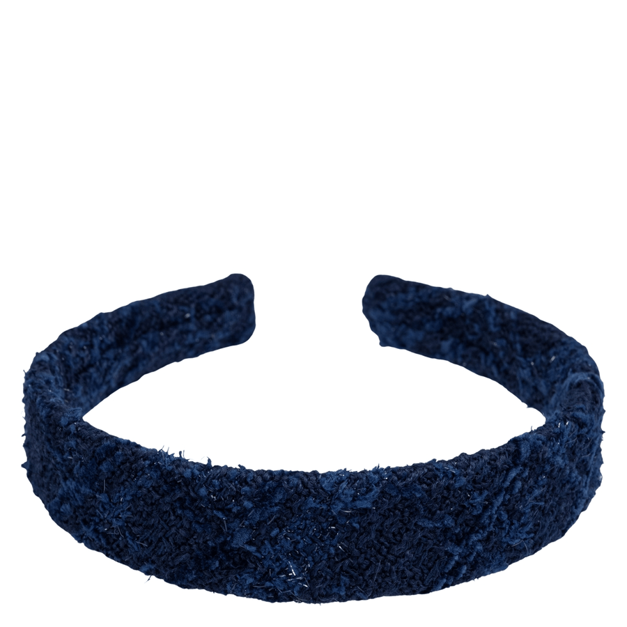 DARK Tweed Hair Band Dark Navy Blue