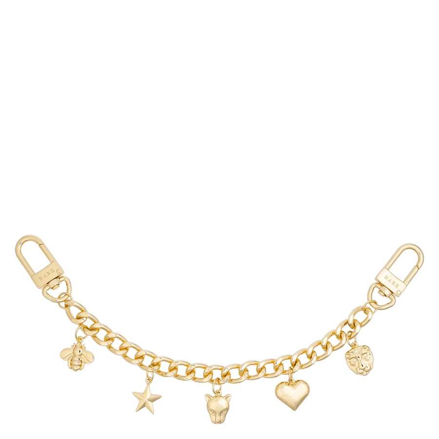DARK Bag Chain With Sign Charms Gold
