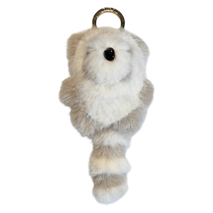 DARK Raccoon Bag Charm Sand & Off White