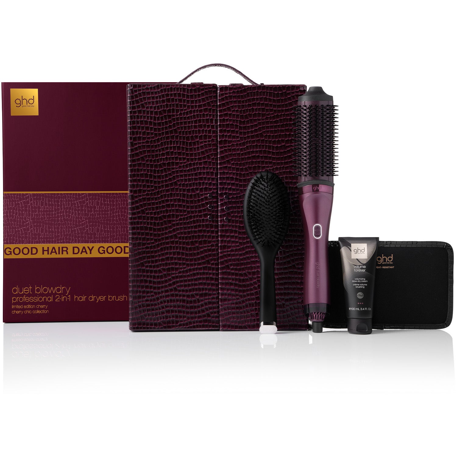 ghd Duet Blowdry Limited Edition Gift Set 2-in-1 Hair Dryer Brush in Cherry Chic - 1 pcs