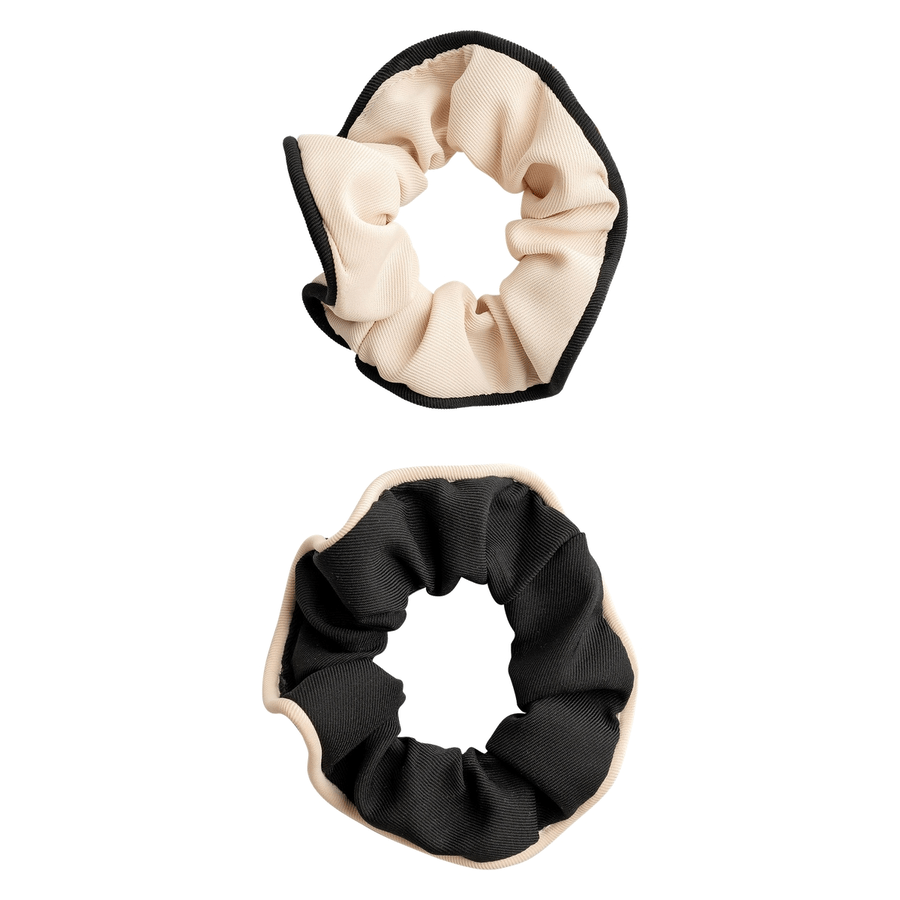 Brushworks Contrast Scrunchies Black & White 2pcs