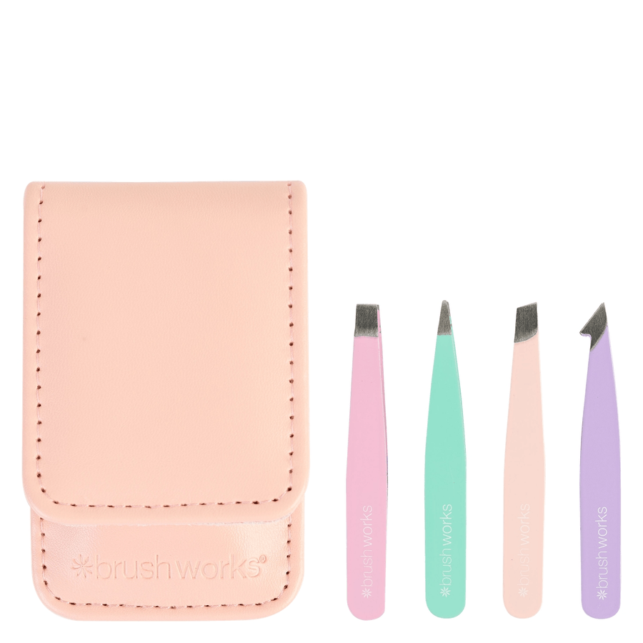 Brushworks Travel Tweezer Set Pastels