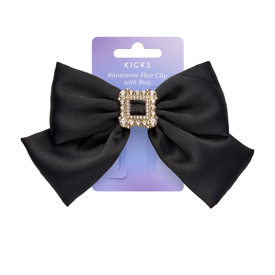 Rhinestone Hair Clip With Bow