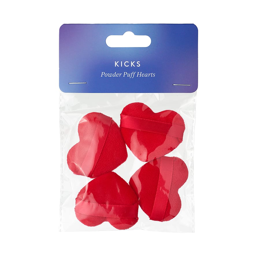 Powder Puff Hearts 4 pcs