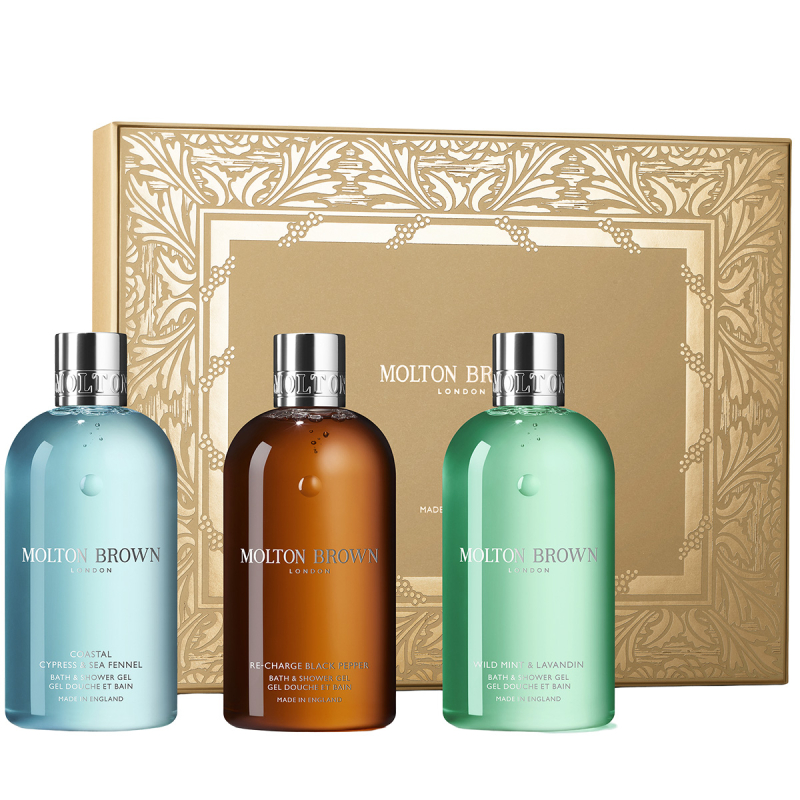 Molton Brown Gift Set Woody & Aromatic Body Care Set Bath & Shower Gel (3 x 300 ml)