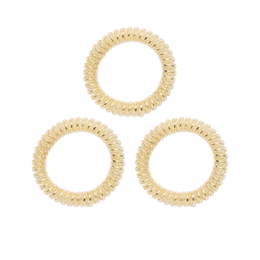 Hair Ties Spiral 3-pack Silver