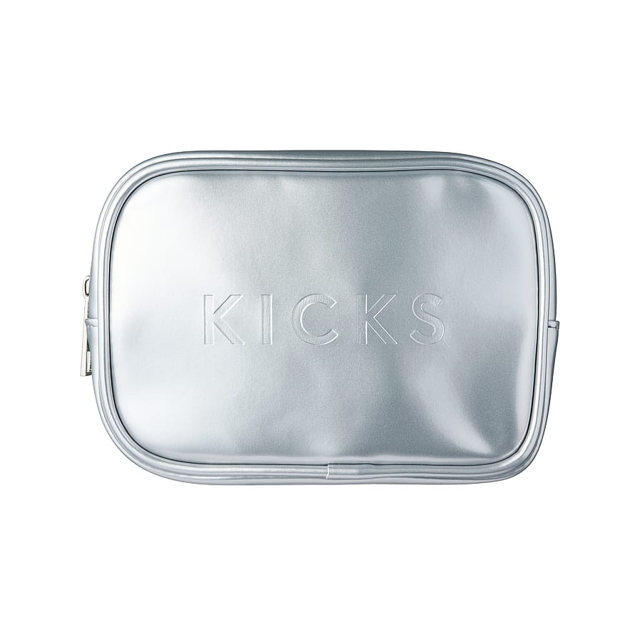 Boxy Make Up Bag Silver