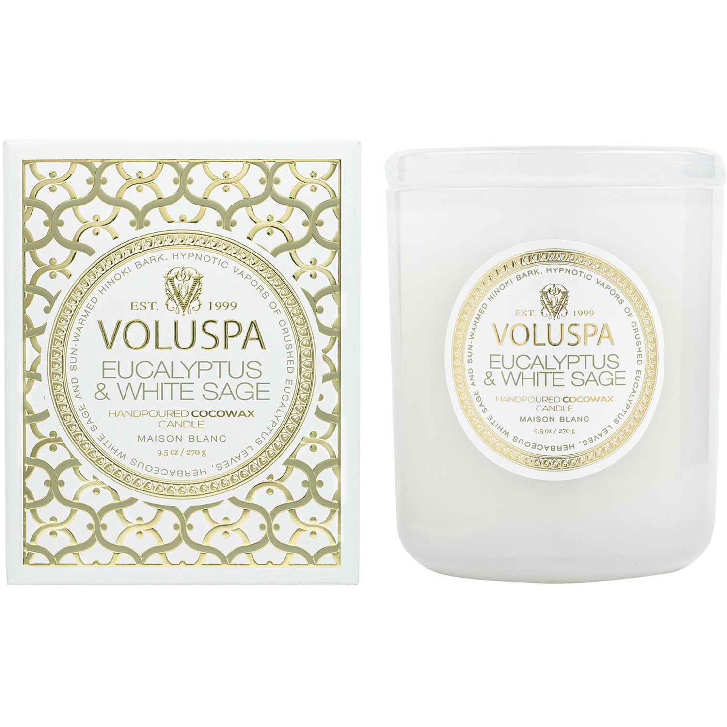 Voluspa Classic Boxed Candle Eucalyptus & White Sage - 270 g