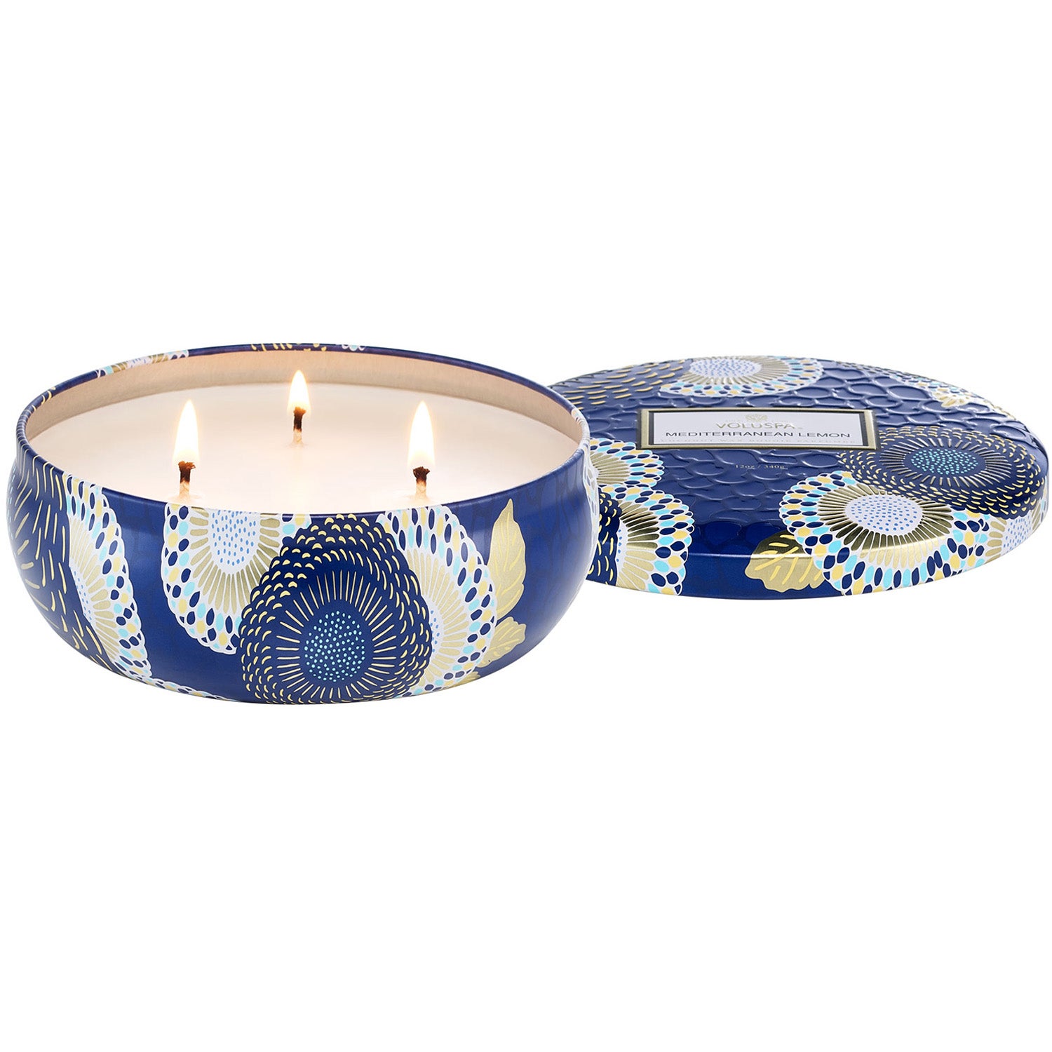 Voluspa 3-Wick Tin Candle Mediterranean - 340 g