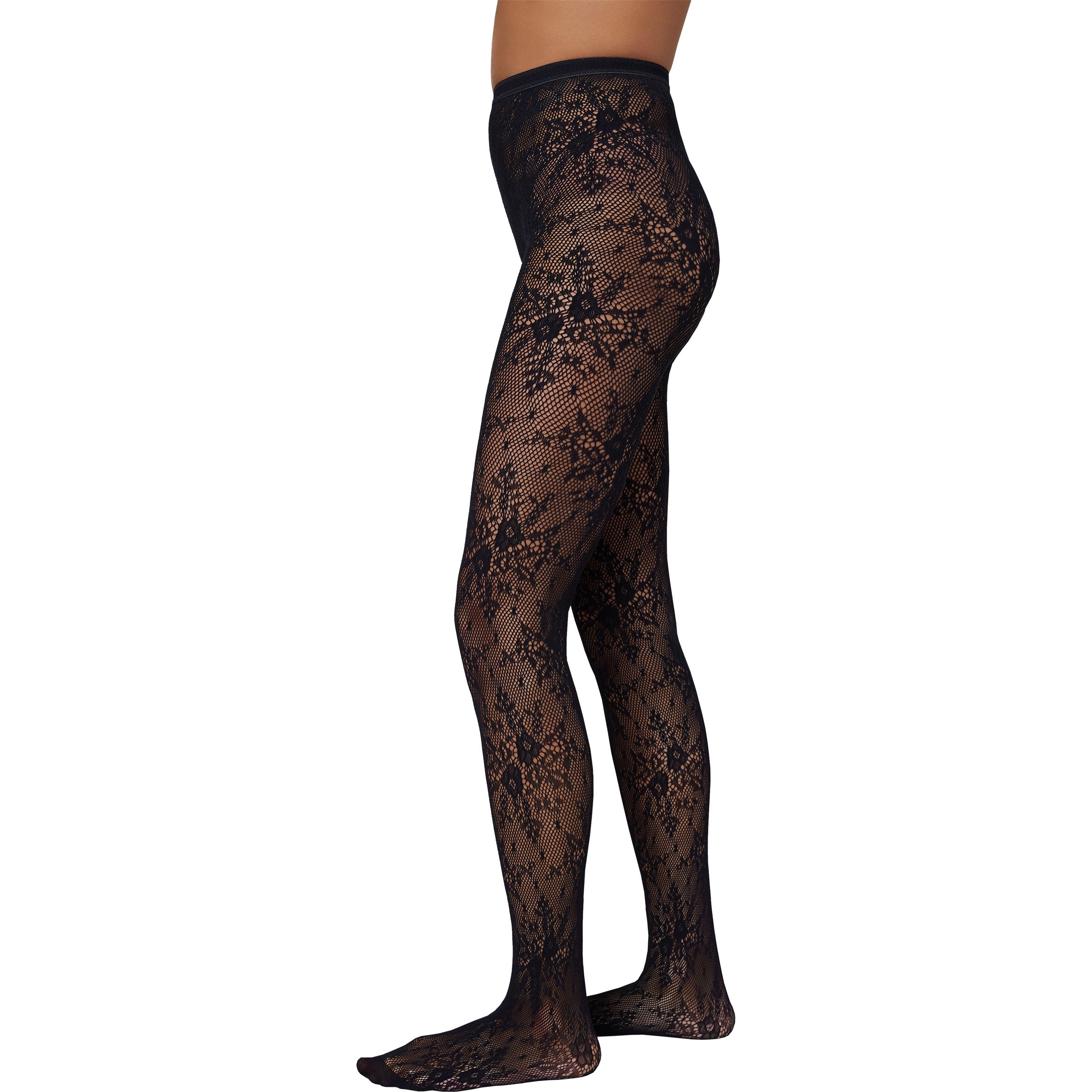 Swedish Stockings Rosa Lace Tights  Black L