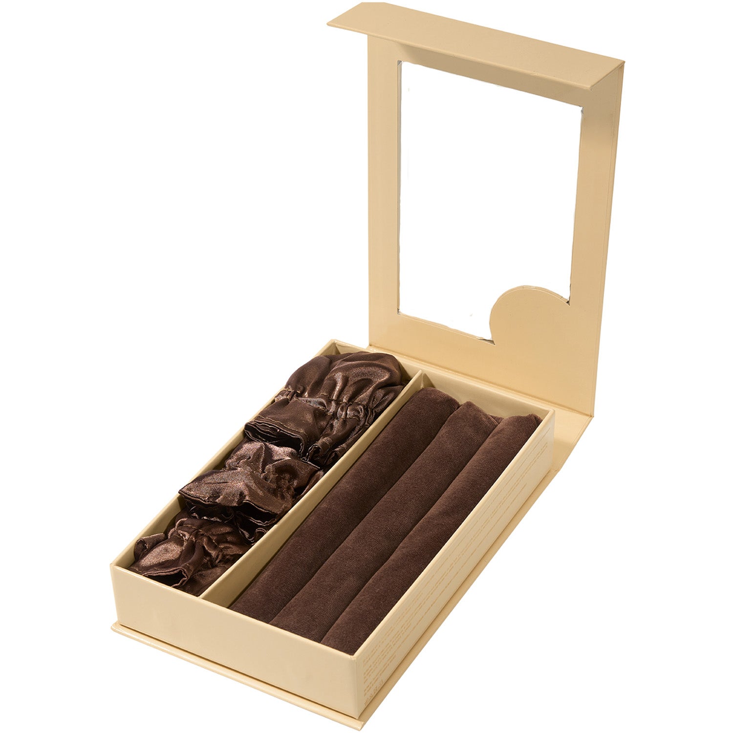 Lenoites Heatless Curling Rods with Caps 3-Pack Set Brown - 1 pcs