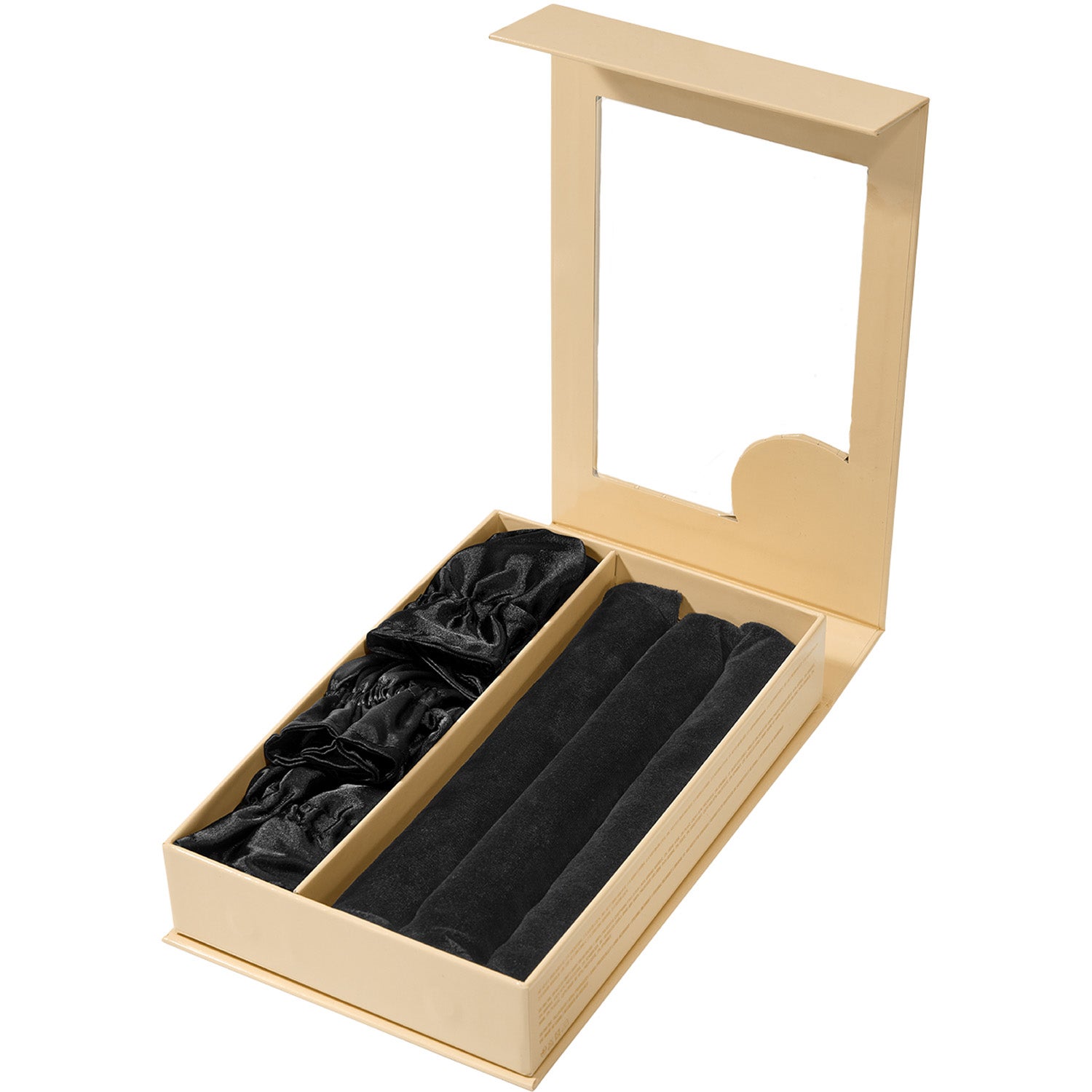 Lenoites Heatless Curling Rods with Caps 3-Pack Set Black - 1 pcs