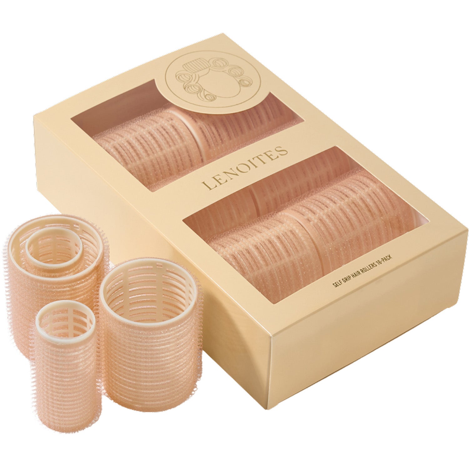 Lenoites Self Grip Hair Rollers 16-Pack One Size - 1 pcs