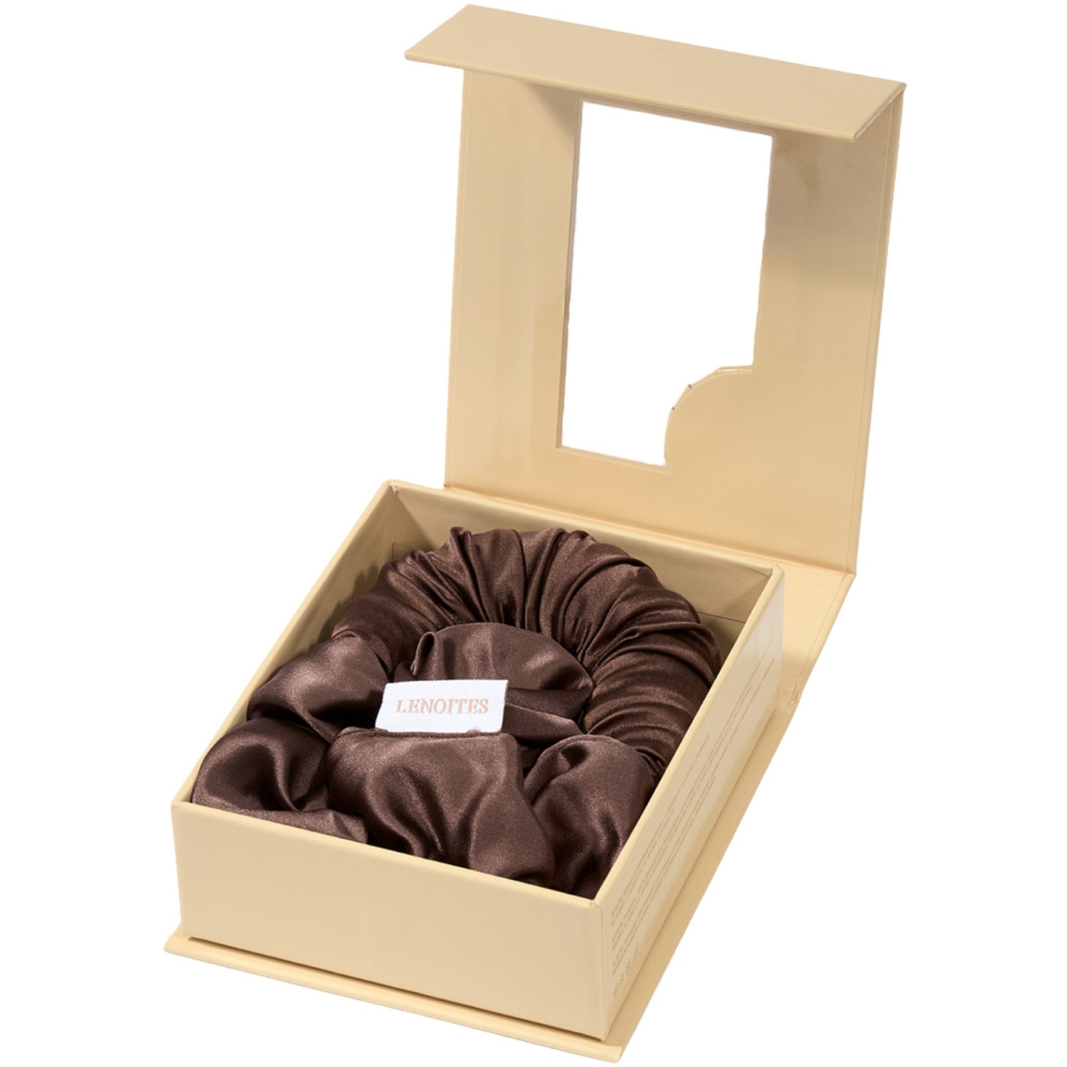 Lenoites Blowout Tie in Mulberry Silk Small Small Brown - 1 pcs