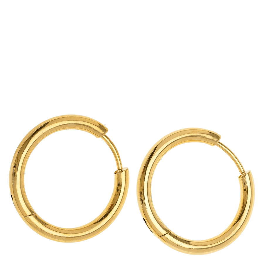 Timi Of Sweden Hollie Hoop Earrings Stainless Steel Gold 13mm
