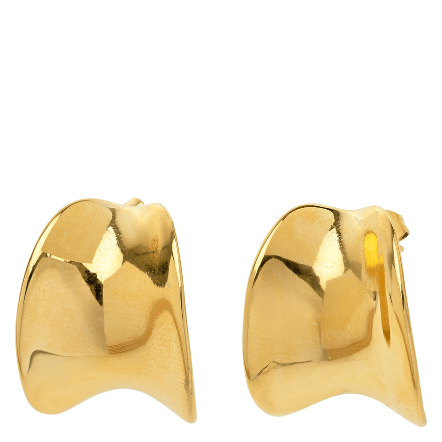 Timi Of Sweden Piper Statement Stud Earrings Stainless Steel Gold