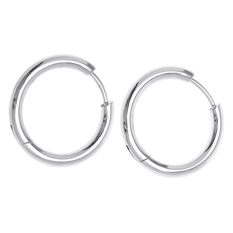 Timi Of Sweden Hollie Hoop Earrings Stainless Steel Silver 21mm