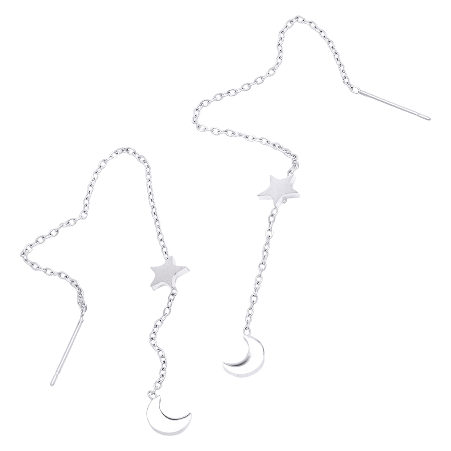 Timi Of Sweden Unni Chain Earrings Stainless Steel Silver