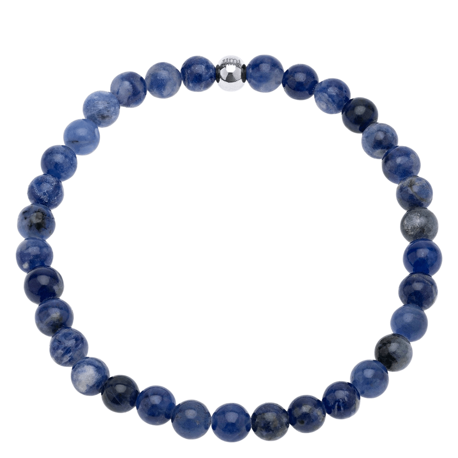 Timi Of Sweden Erik Stone Bead Bracelet Stainless Steel Sodalite