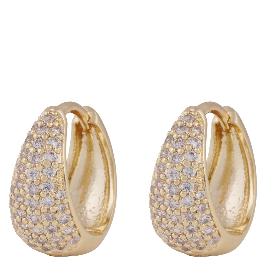 Snö Of Sweden Essential Honey Crystal Oval Ear Gold Clear Onesize