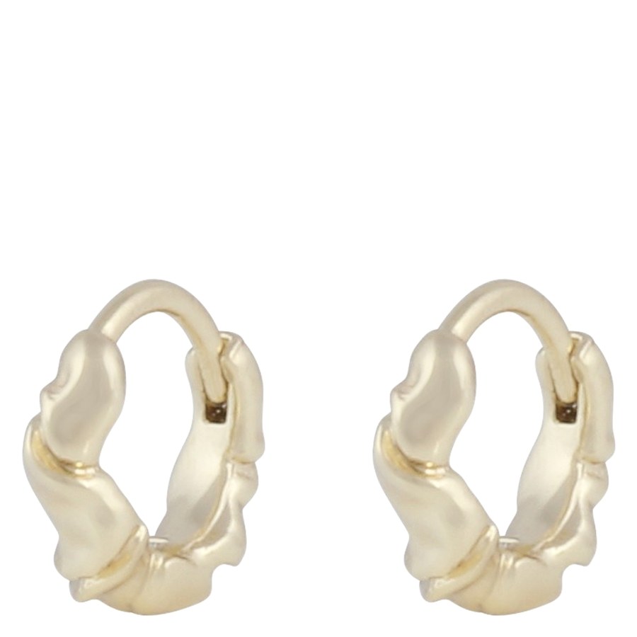 Snö of Sweden Wave Small Ring Ear Plain Gold Onesize