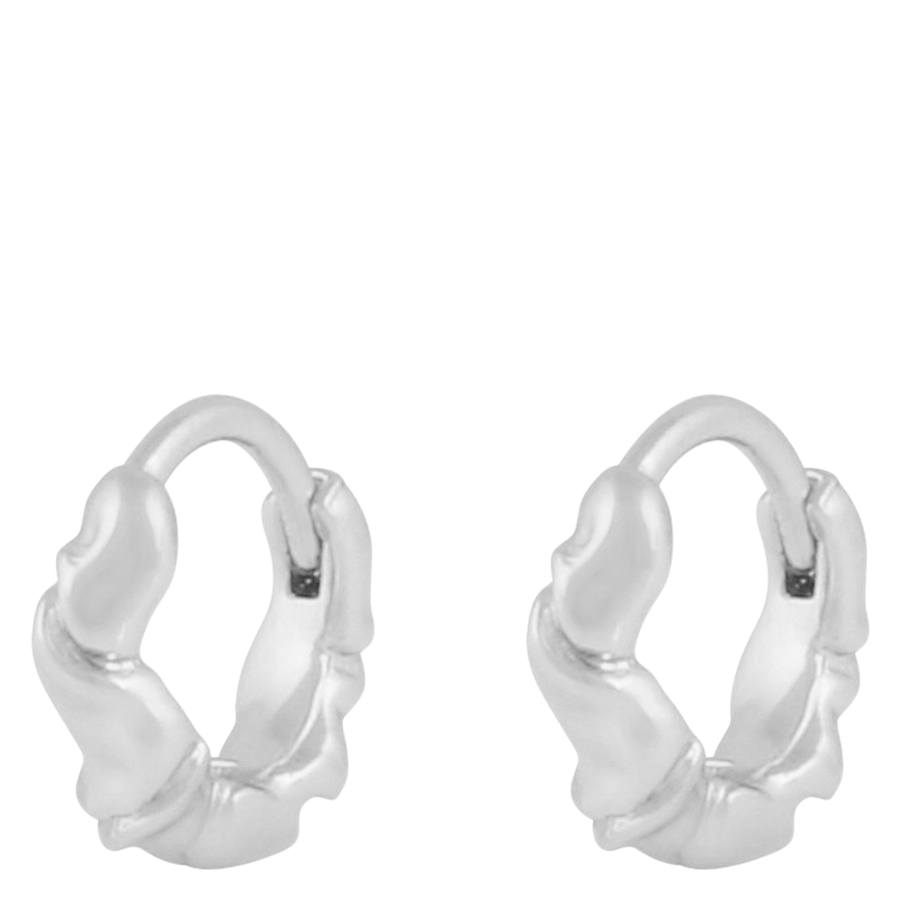Snö of Sweden Wave Small Ring Ear Plain Silver Onesize
