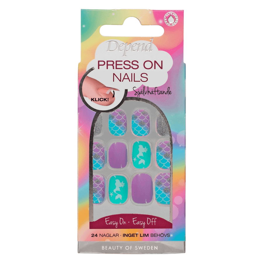 Depend Press on Nails for Children Mermaid