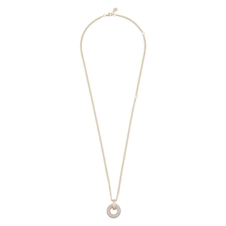 Snö of Sweden Liz Big Double Ring Crystal Pendant Neck 60 Gold Cl