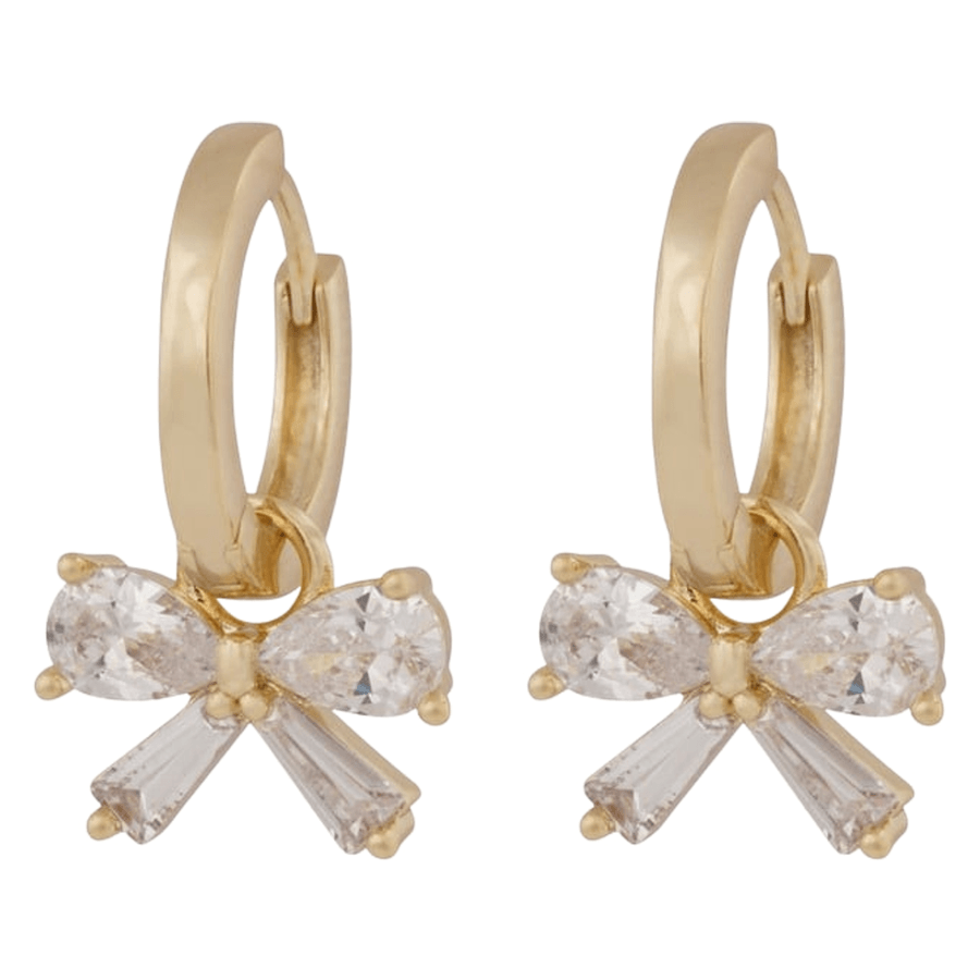 Snö of Sweden Eira Bow Ring Ear Gold Clear Onesize