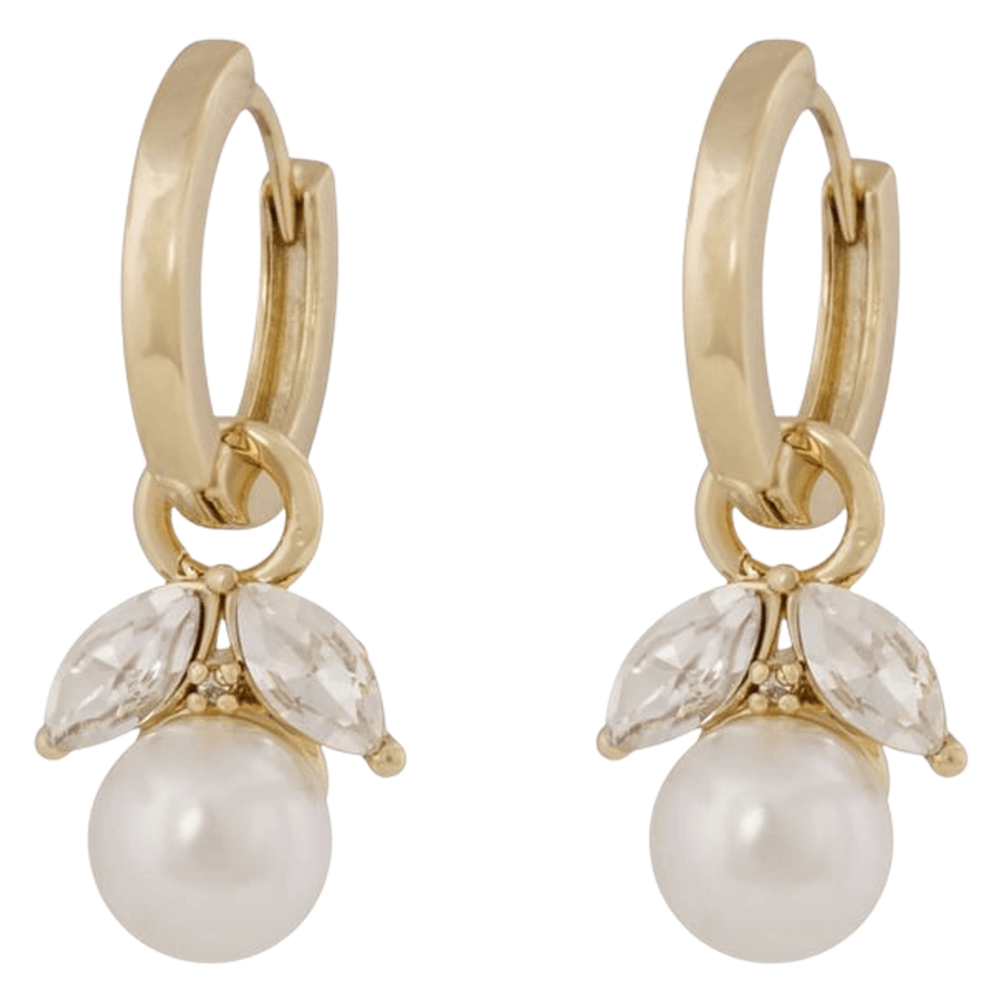 Snö of Sweden Eira Pearl Ring Ear Gold and White Onesize