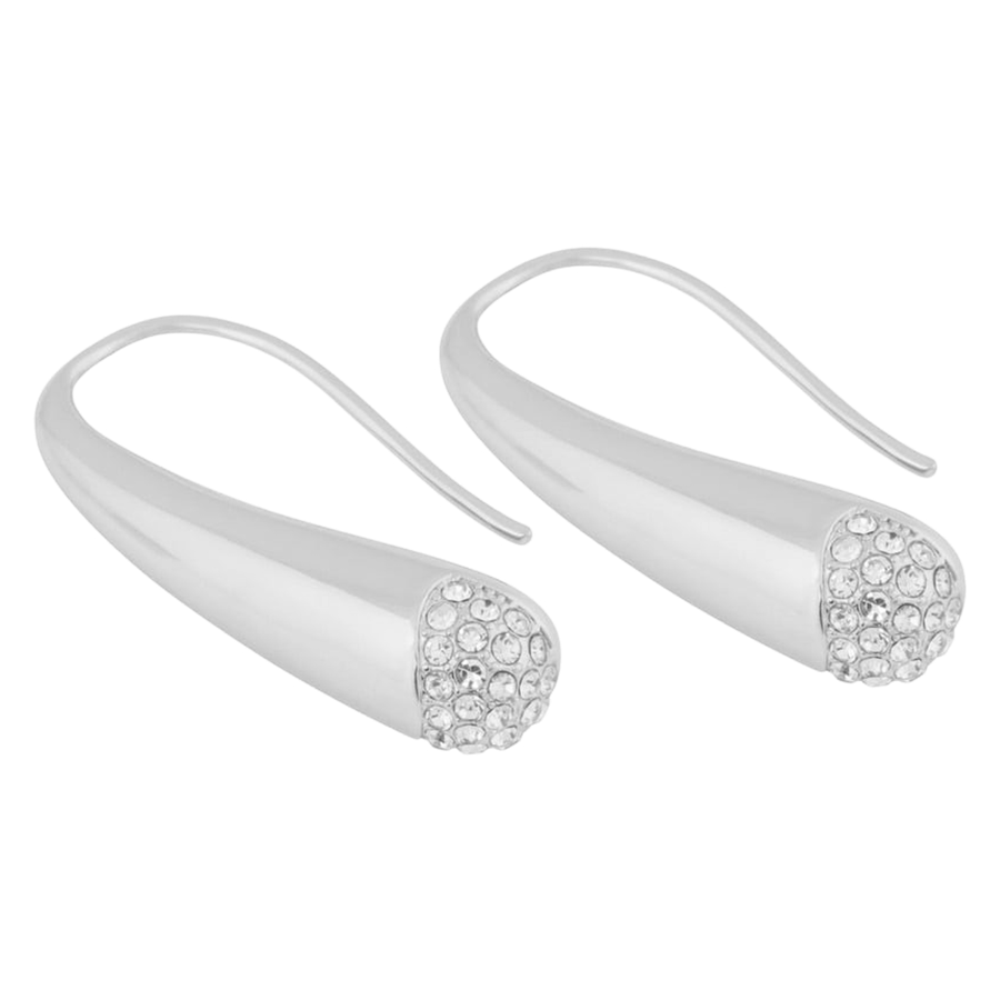 Snö of Sweden Veil Big Crystal Ear Silver Clear Onesize