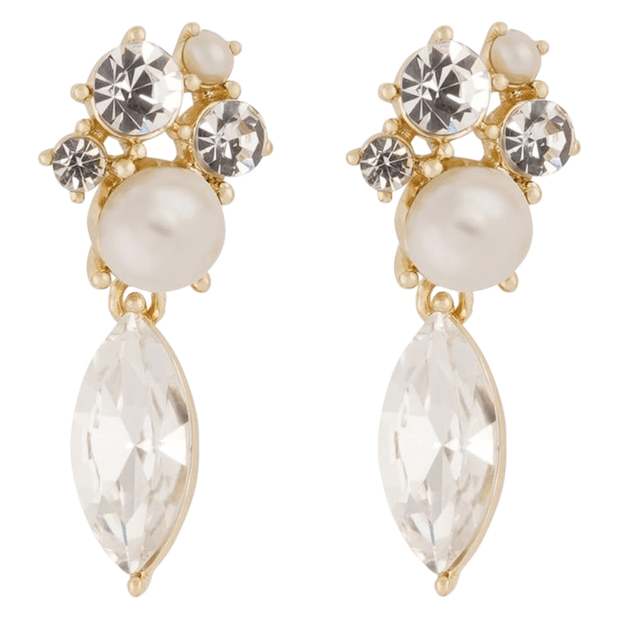 Snö Of Sweden Noctelle Pendant Ear Gold & White Mix Onesize