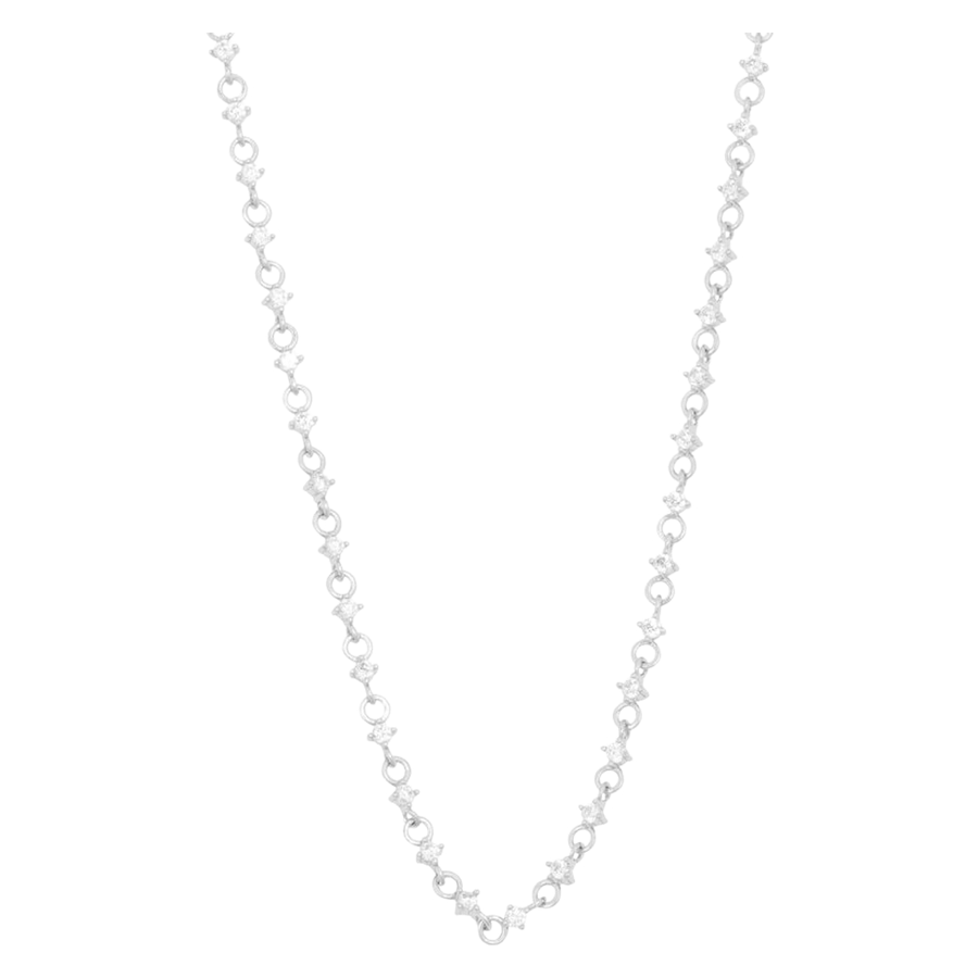 Snö Of Sweden Noctelle Crystal Neck 42 Silver Clear 42cm