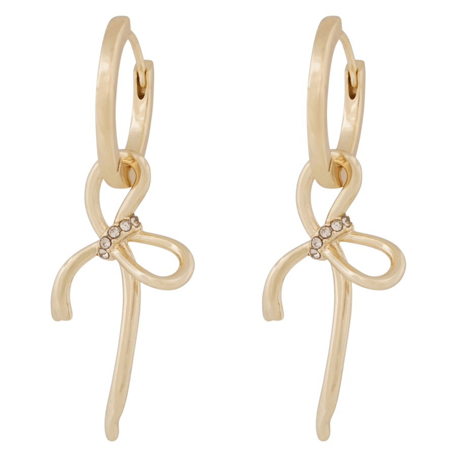 Snö Of Sweden Ribbon Small Pendant Ear Gold Clear Onesize