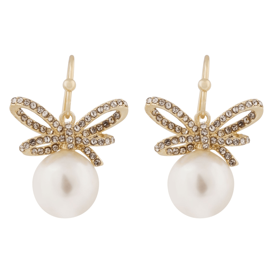 Snö Of Sweden Ribbon Crystal Hook Ear Gold Clear Onesize