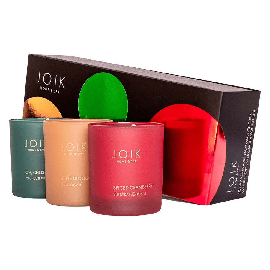 JOIK Home & Spa Scented Candle Trio Christmas Selection