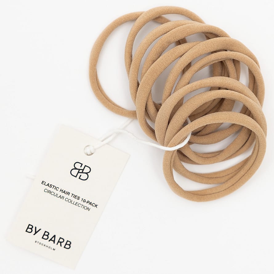 Circular Collection Hair Tie Beige