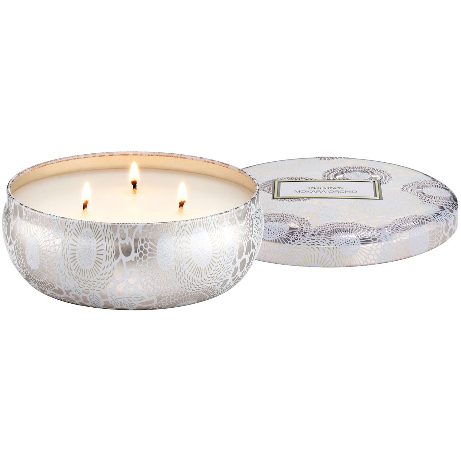 Voluspa Mokara Orchid 3-Wick Candle in Decorative Tin - 340 g