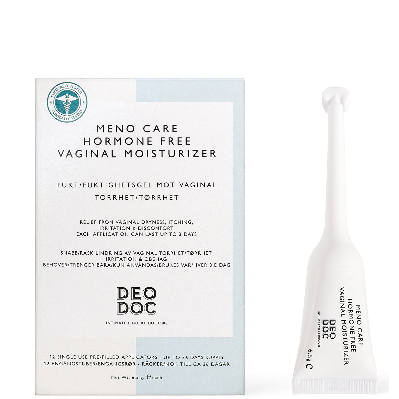 DeoDoc Meno Care Hormone Free Vaginal Moisturizer 12 st