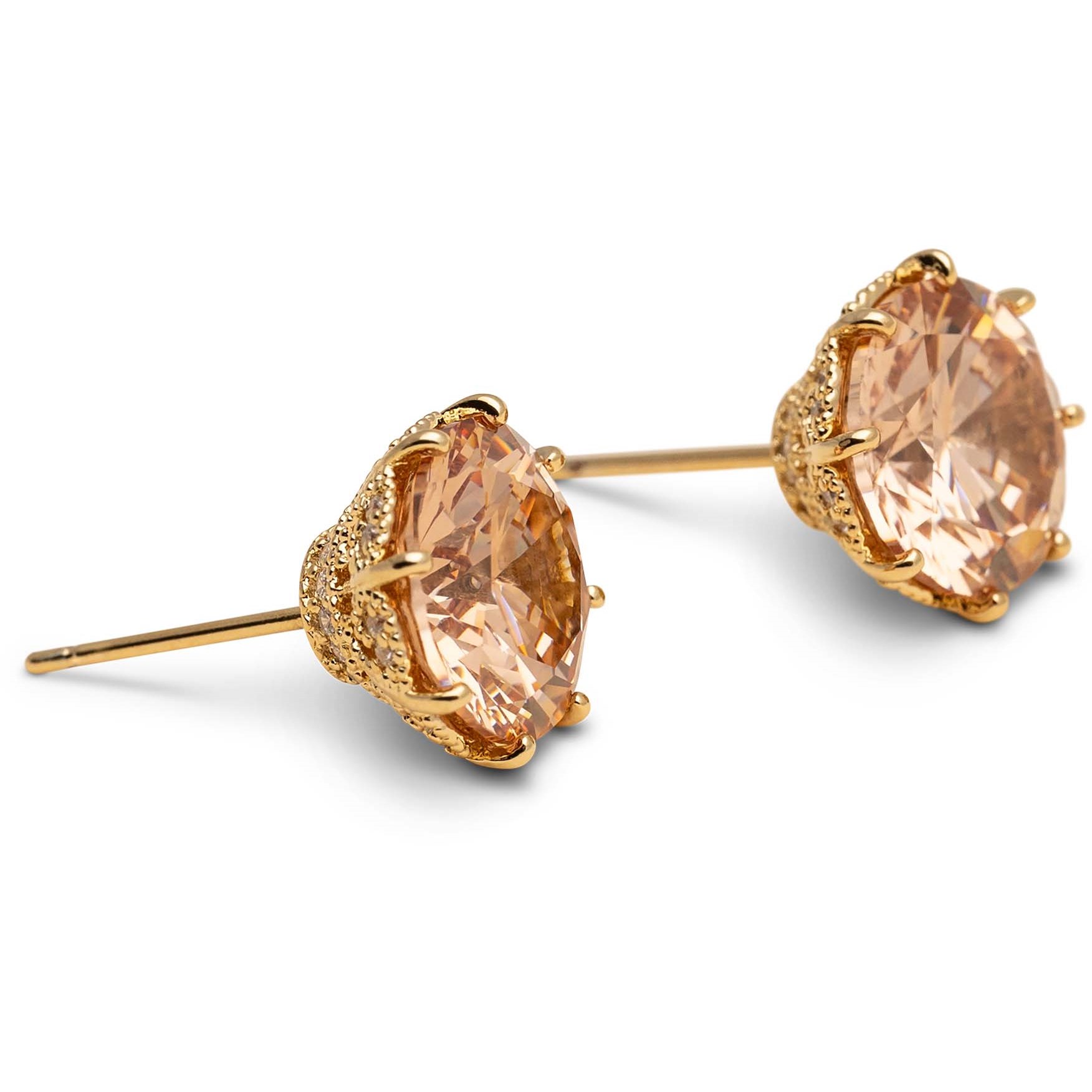 Lily and Rose Elenora studs - Champagne Gold