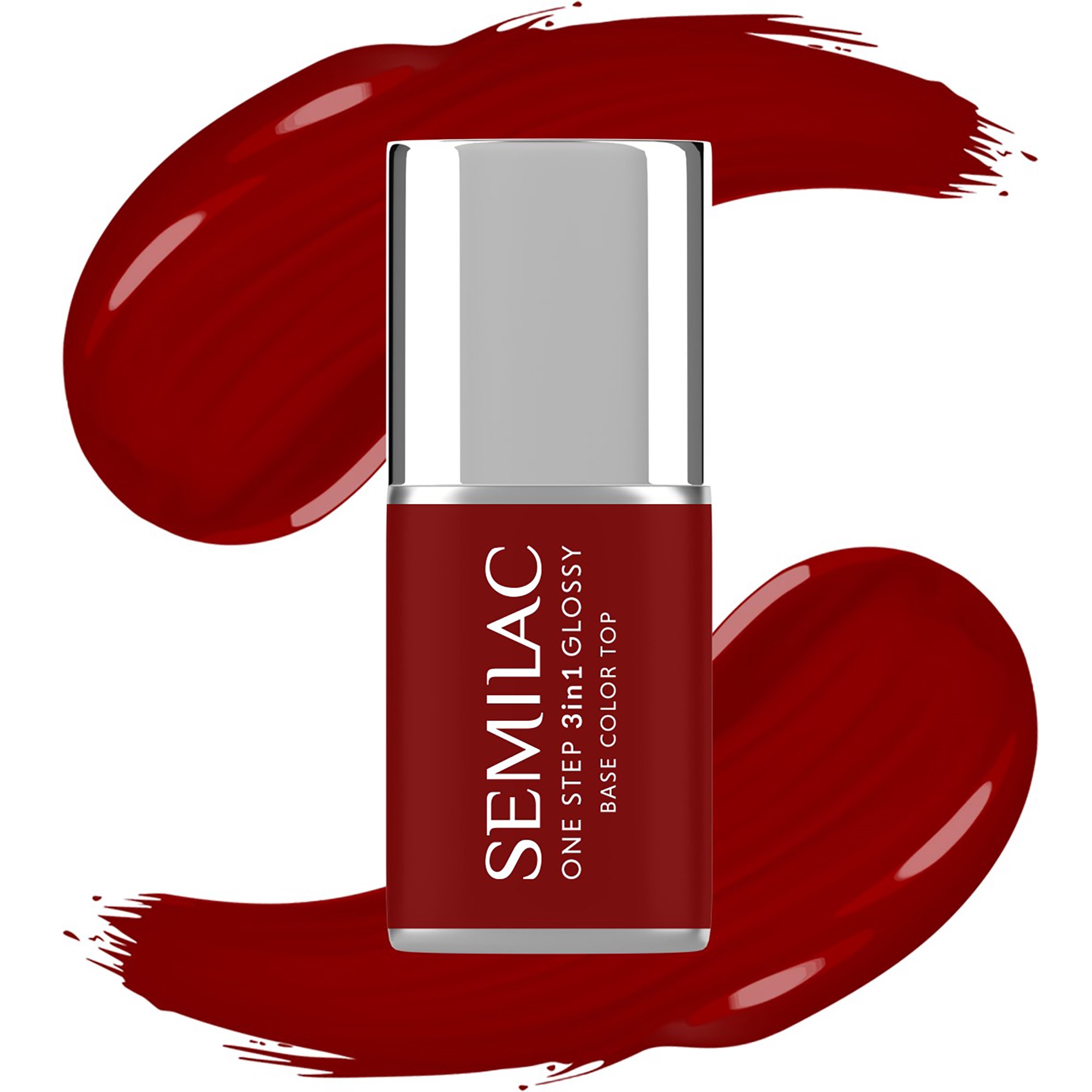 SEMILAC UV Gel Polish One Step 3in1 Glossy S575 Dark Red