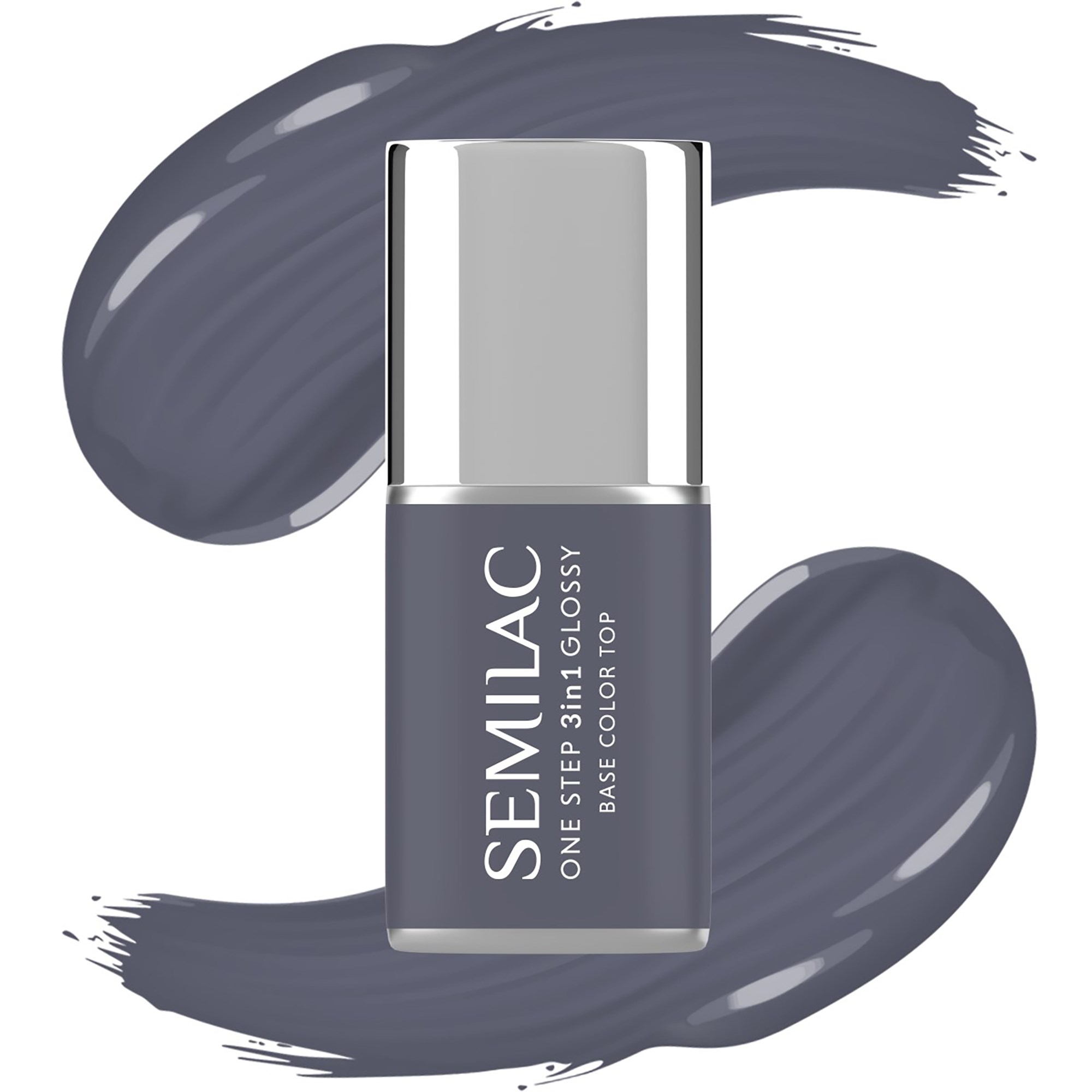 SEMILAC UV Gel Polish One Step 3in1 Glossy S185 Stone Grey