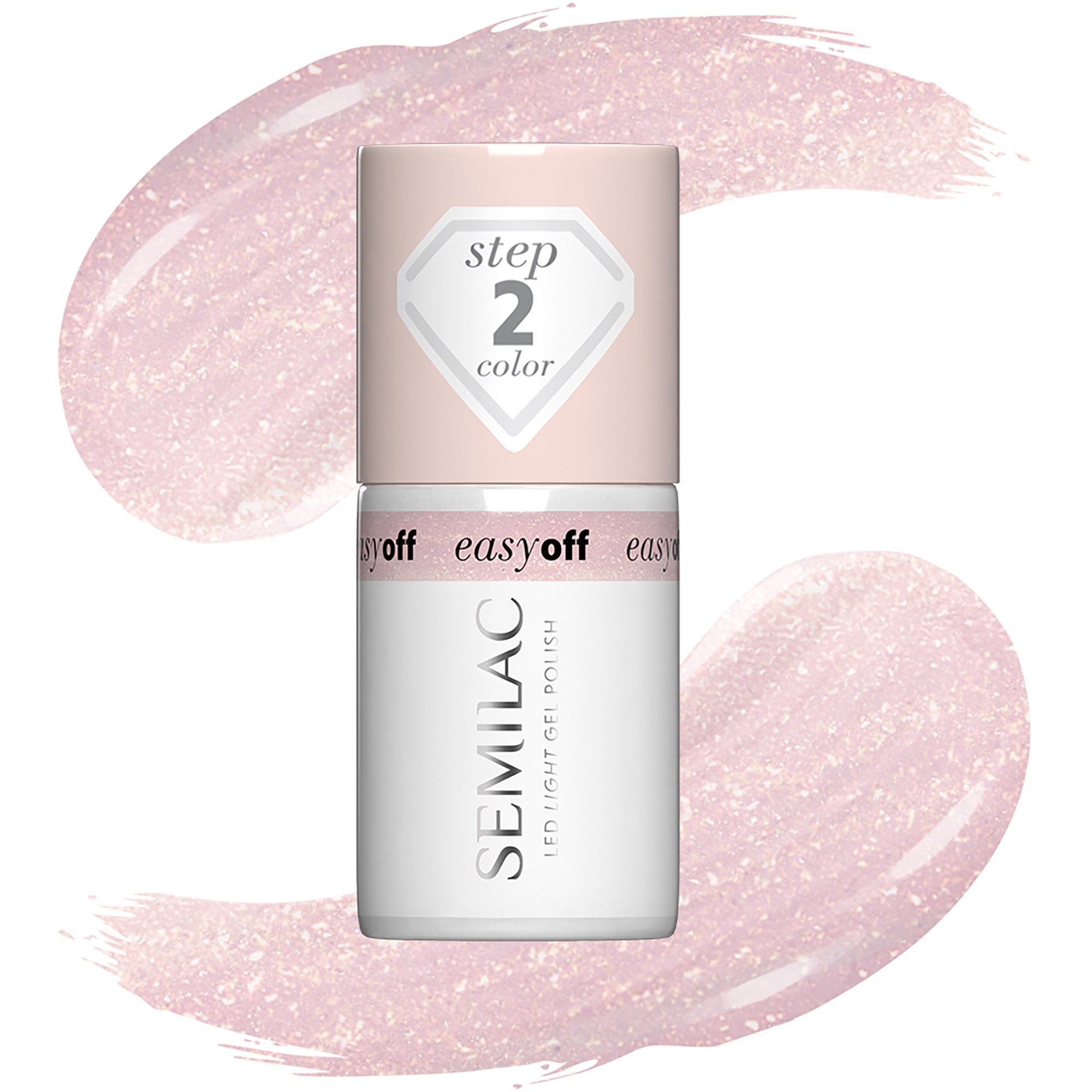 SEMILAC Easy Off LED Light Gel Polish Glazed Milk