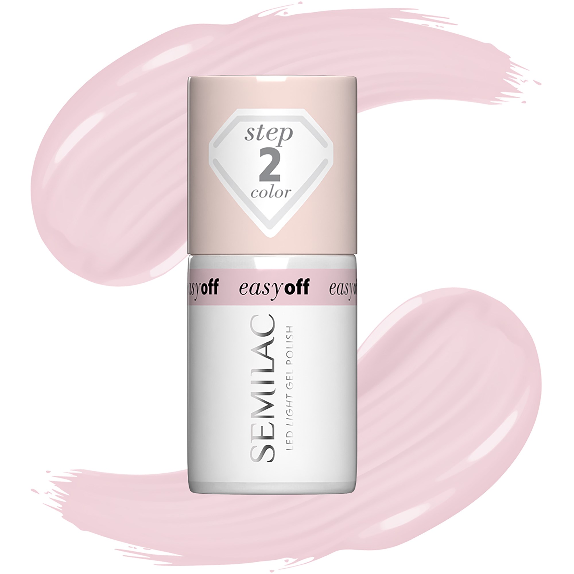 SEMILAC Easy Off LED Light Gel Polish Pink Marshmallow