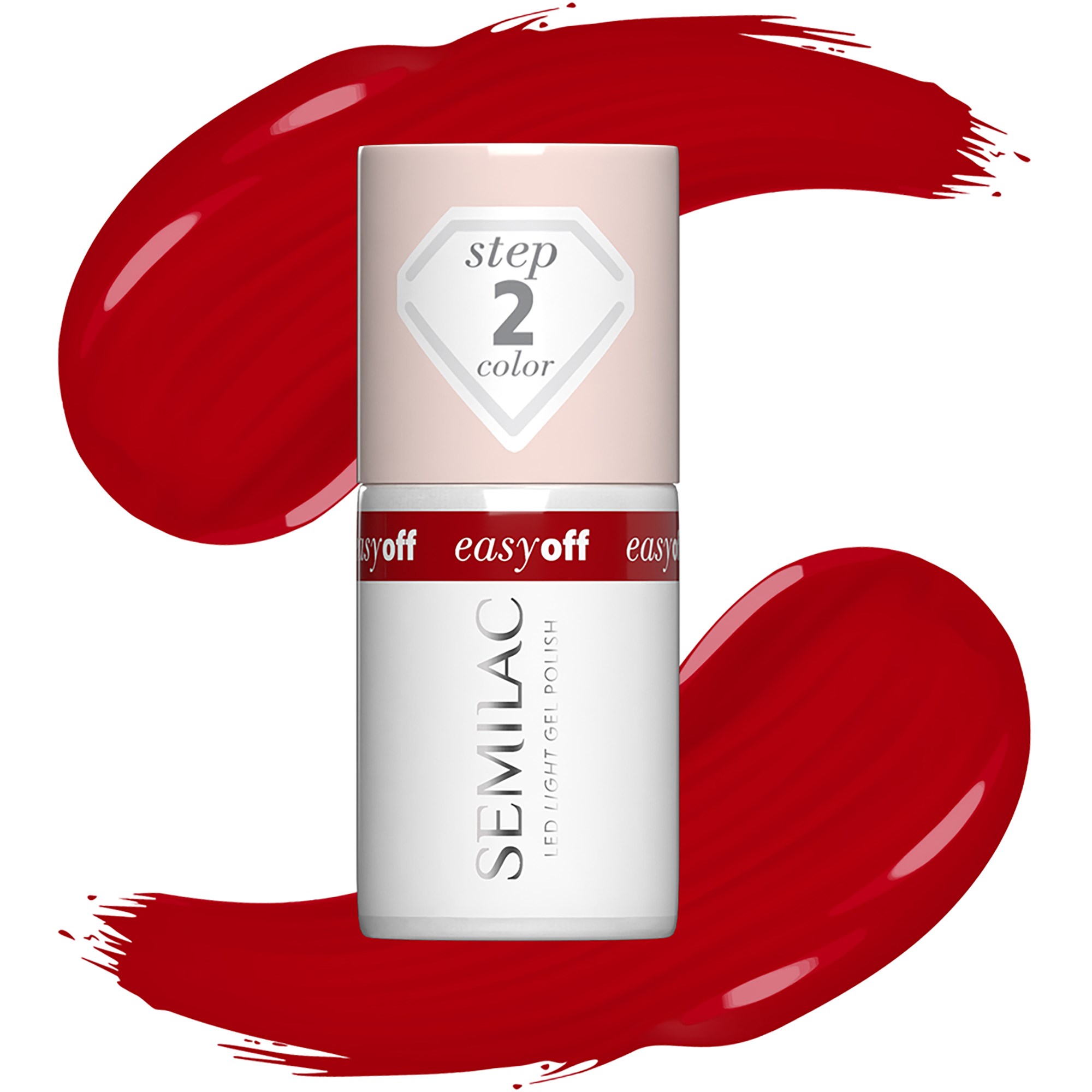 SEMILAC Easy Off LED Light Gel Polish The Red Core